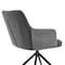 Armen Living Simone Modern Faux Leather and Fabric Metal Swivel Dining Room Chairs, PK2 LCSICHGRBL - alternate 7